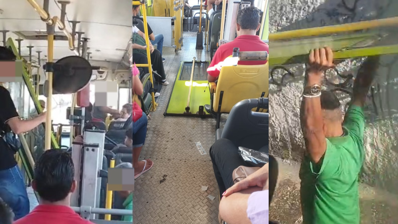 Porta de ônibus cai com veículo em movimento transportando passageiros em Teresina