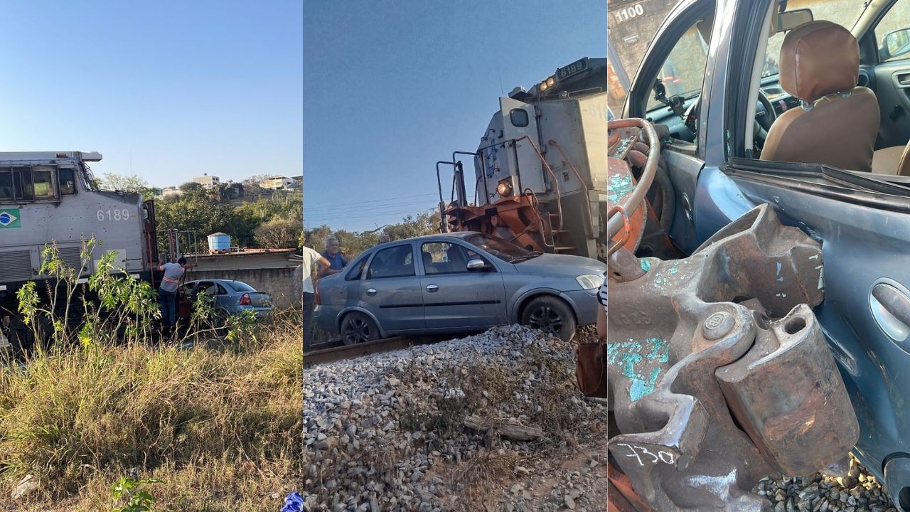 Dois acidentes com trem são registrados no mesmo dia e no mesmo ponto em Divinópolis