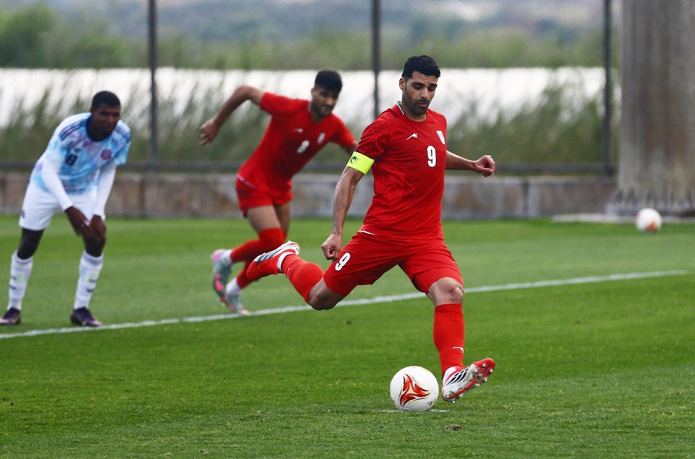 Irã realiza amistoso contra a Costa Rica em Antalya, na Turquia, em 31 de março de 2026 — Foto: Kaan Soyturk/Reuters