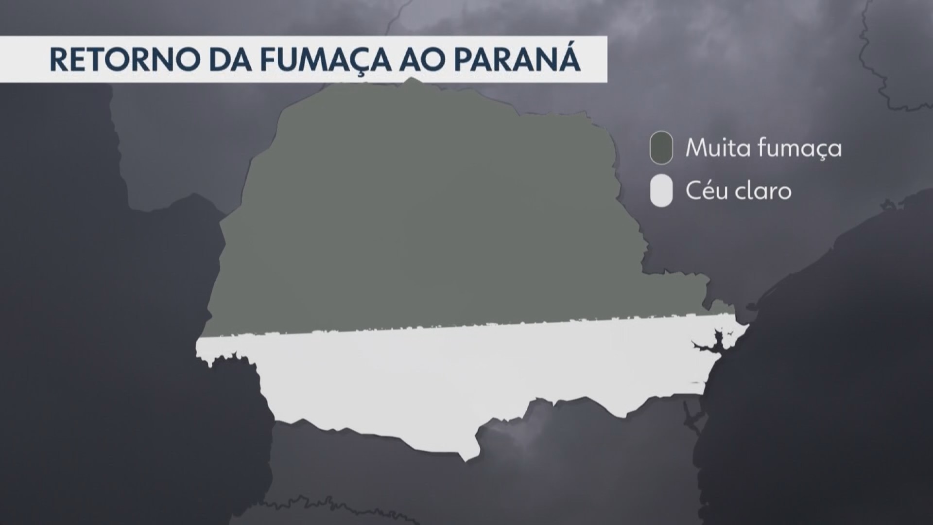 Nuvem de fumaça de queimadas volta encobrir céu do Paraná; veja previsão