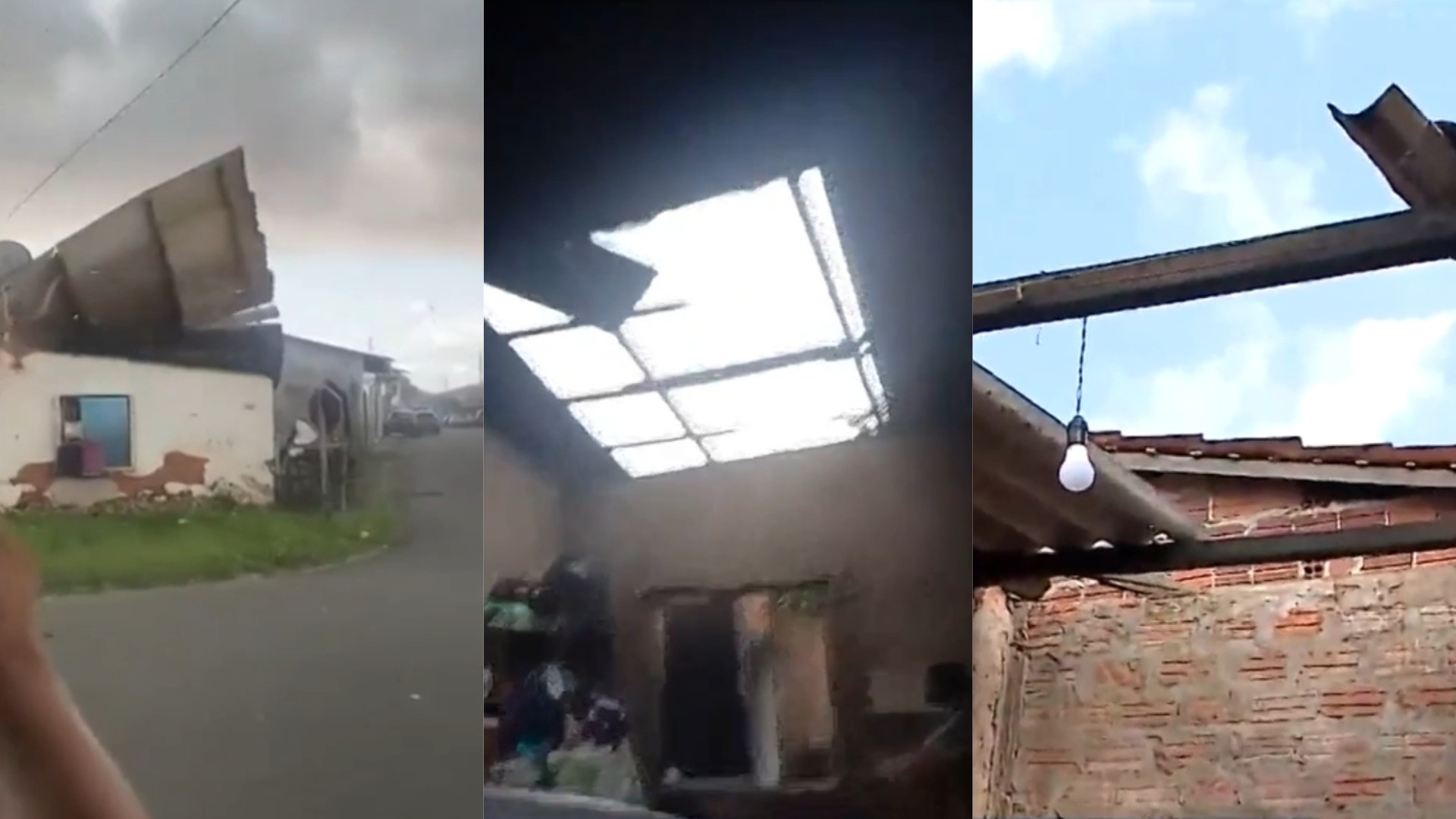 Mulher que teve telhado de casa arrancado em 'princípio de tornado' em São Luís lamenta destruição: 'não desejo para ninguém'