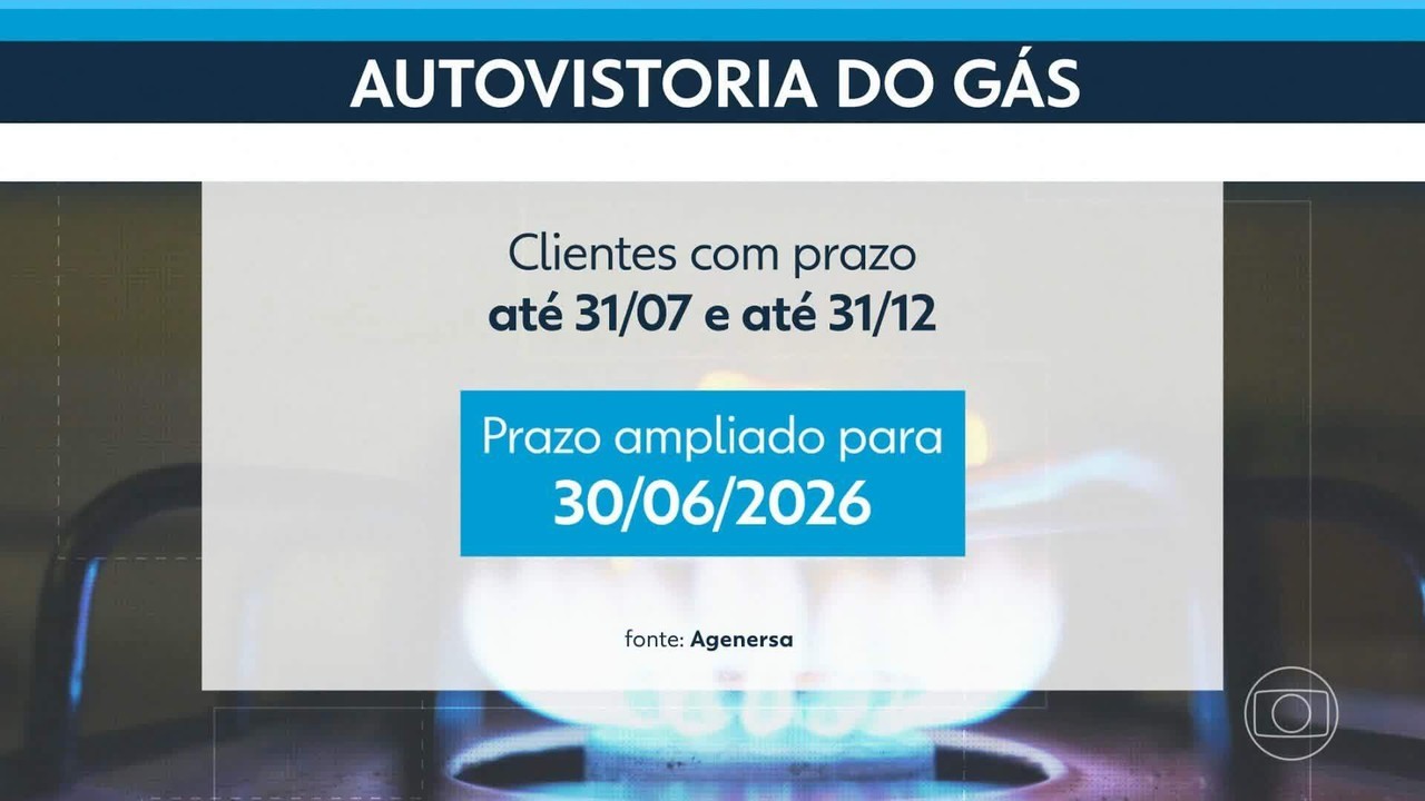 Prazo para autovistoria obrigatória do gás no RJ é prorrogado até junho de 2026