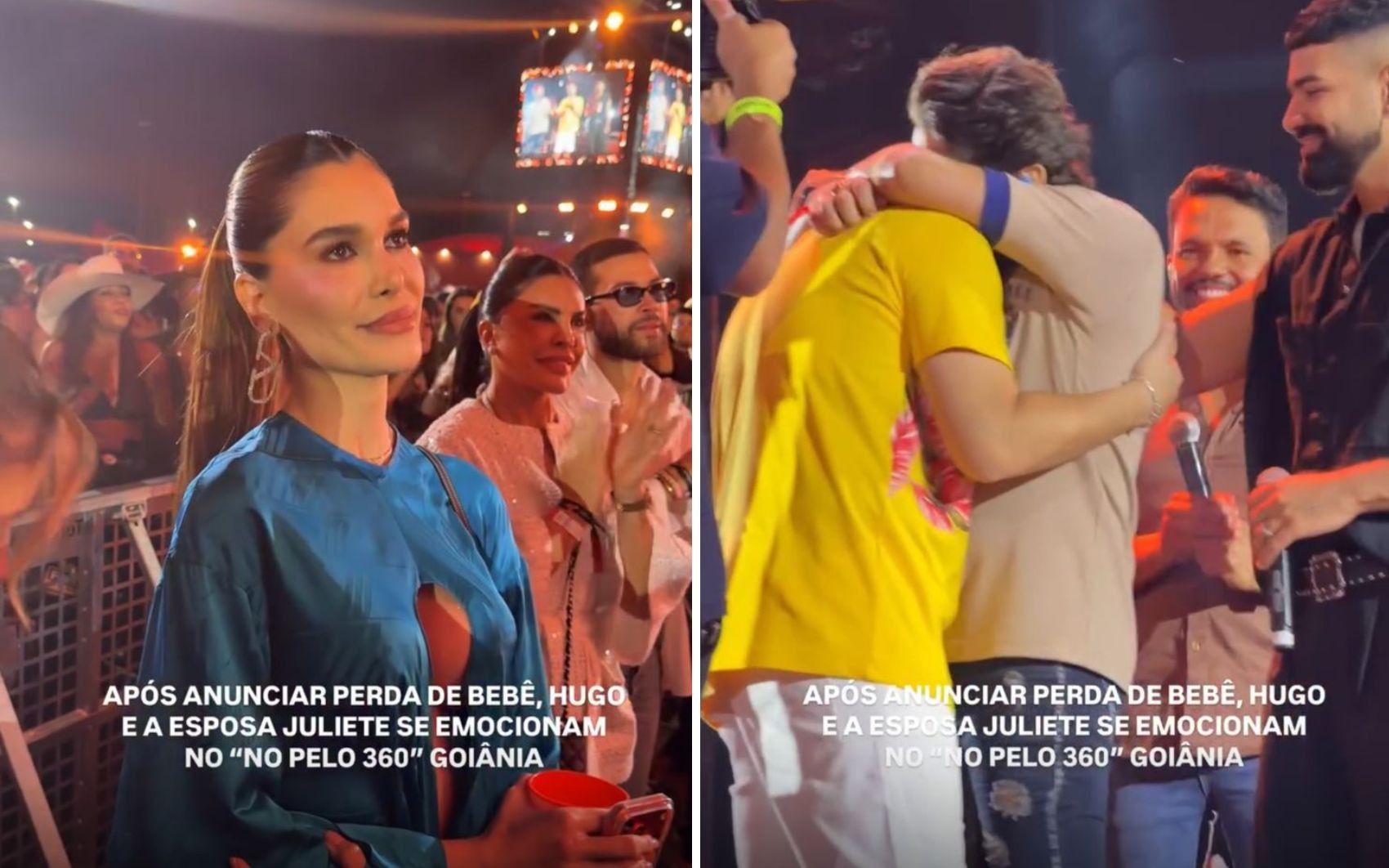 Hugo, da dupla com Guilherme, chora durante show após revelar que esposa perdeu o bebê; vídeo