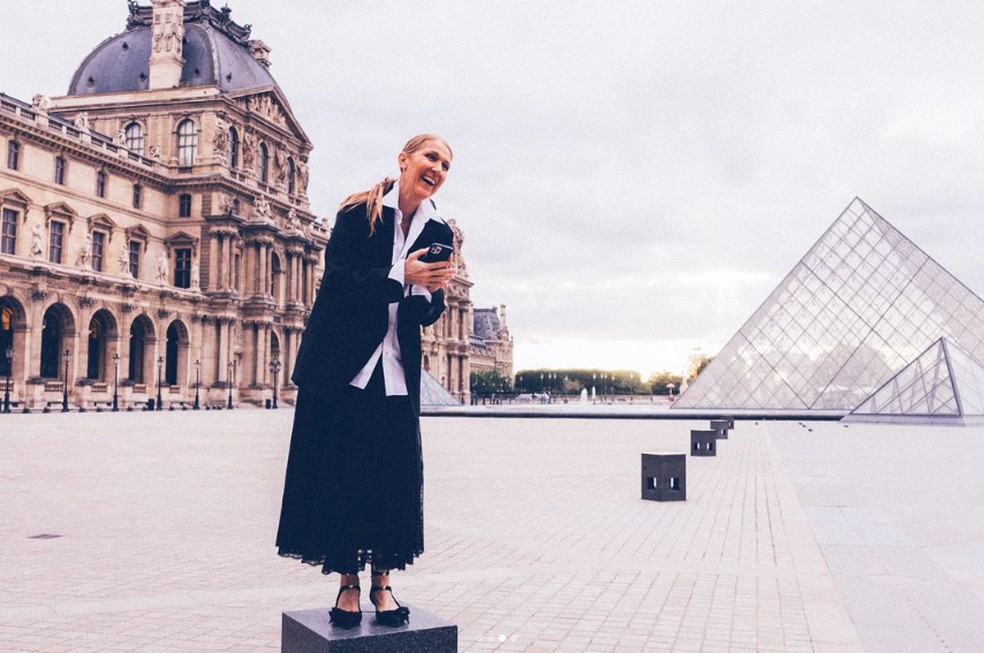 Celine Dion posta fotos em Paris dias antes da abertura das Olimíadas — Foto: Instagram