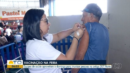 Equipe de saúde oferece ponto de vacinação contra a influenza na Feira da 307 Norte