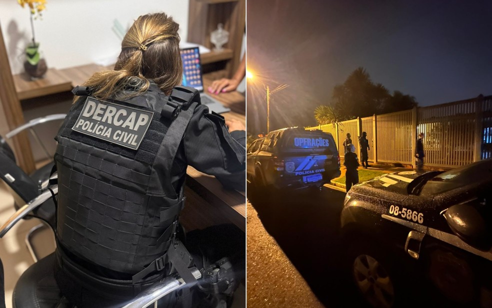 Polícia Civil cumpriu mandados de busca e apreensão durante a Operação Carreta Ardilosa, que investiga supostas fraudes em contratos da saúde em São Simão e outras cidades de Goiás — Foto: Divulgação/Polícia Civil de Goiás