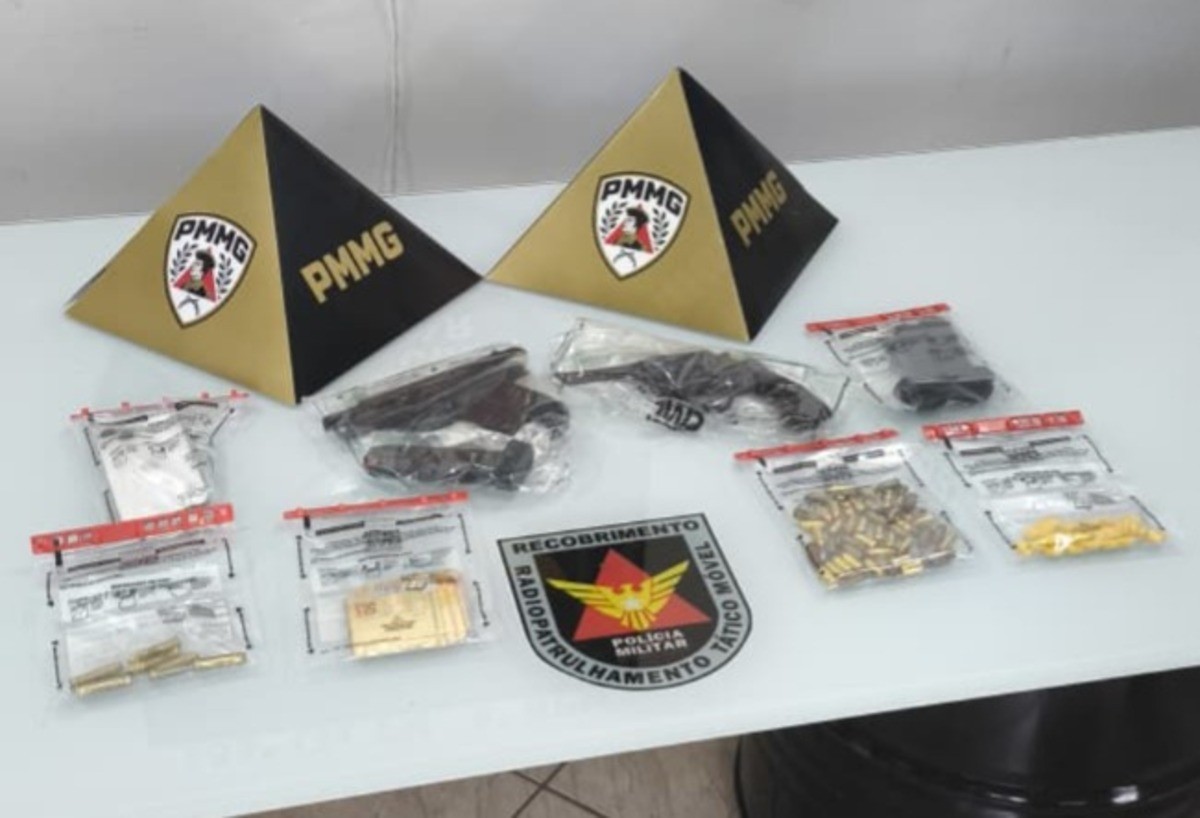 Menor entra correndo em carro ao ver PMs, mas é detido com pistola e revólver em Governador Valadares