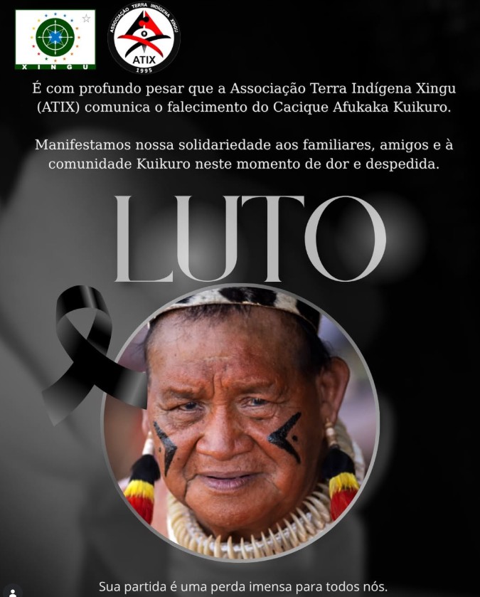 Cacique Afukaka Kuikuro, liderança indígena no Xingu, morre 