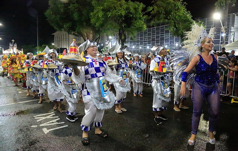 Malandros do Samba foi a campeã do carnaval de Natal em 2023 — Foto: Canindé Soares