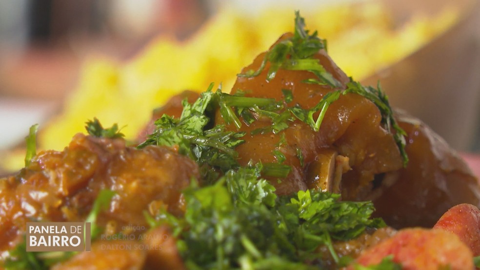 Receita de Mocotó Alvorada — Foto: Reprodução/TV Bahia