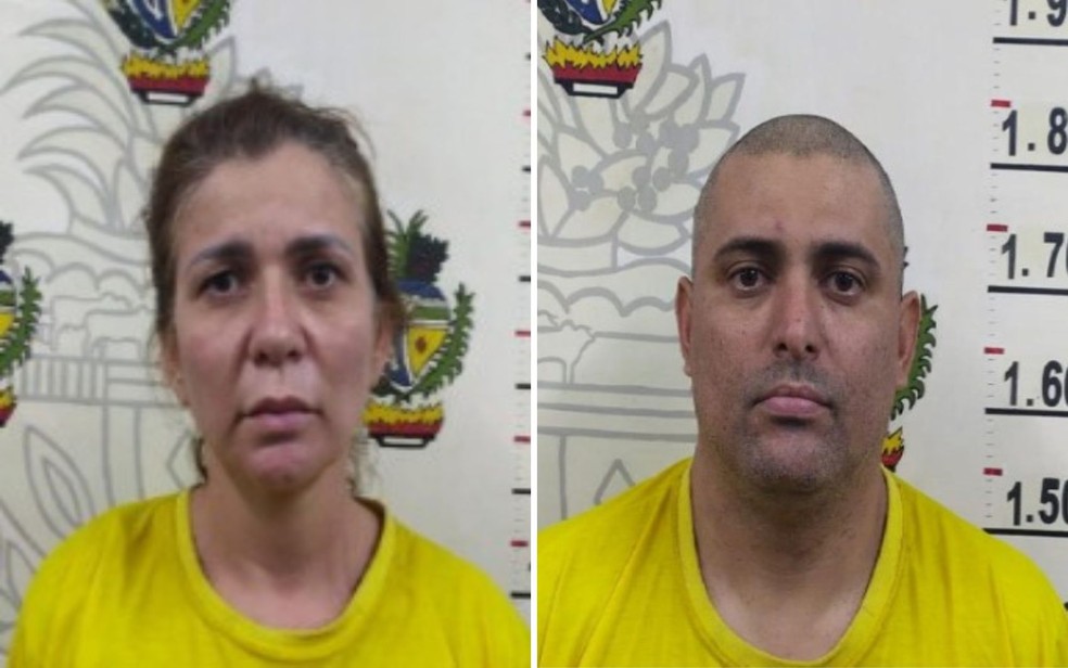 Ana Paula Ferreira e Geovanny Magalh&atilde;es Ferreira foram presos acusados de vender falsos rem&eacute;dios para emagrecer &mdash; Foto: &mdash; Fotos: Divulga&ccedil;&atilde;o/Pol&iacute;cia Civil