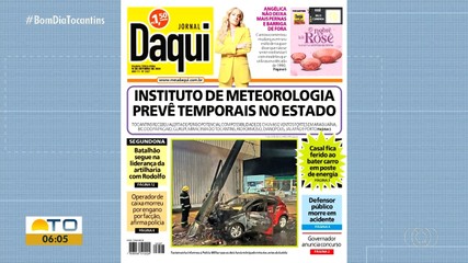 Acidente de transito em Araguaína é destaque no Jornal Daqui