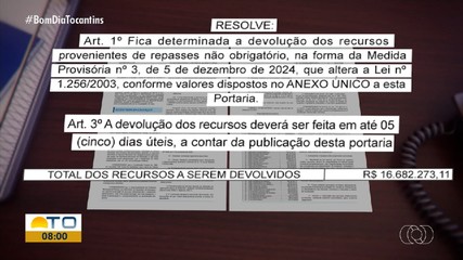 Vereadores aprovam decreto contra devolução de recursos da educação de Palmas