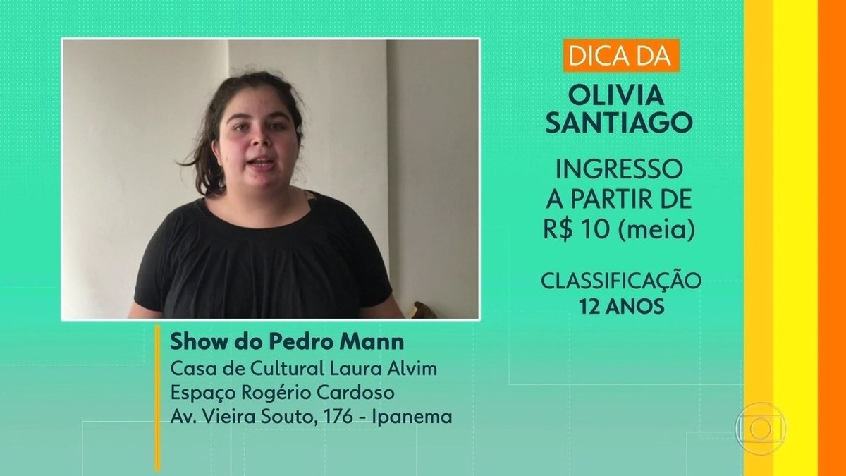 Dica de casa: show do Pedro Mann na Casa de Cultura Laura Alvim, em ...