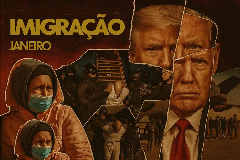 Como Trump tentou emparedar alvos em série, dominou o noticiário e chacoalhou o mundo: Imigração — Foto: Bruna Azevedo/Editoria de Arte