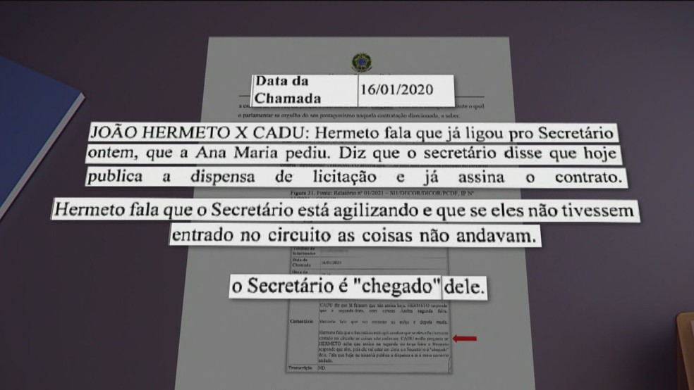 Escutas telefônicas revelam como deputado distrital atuou em suposto desvio milionário na Secretaria de Educação do DF — Foto: reprodução