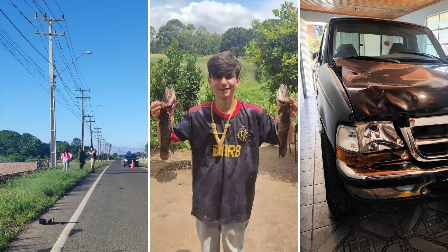 Ciclista de 18 anos morre atingido por caminhonete em acostamento de Ponta Grossa