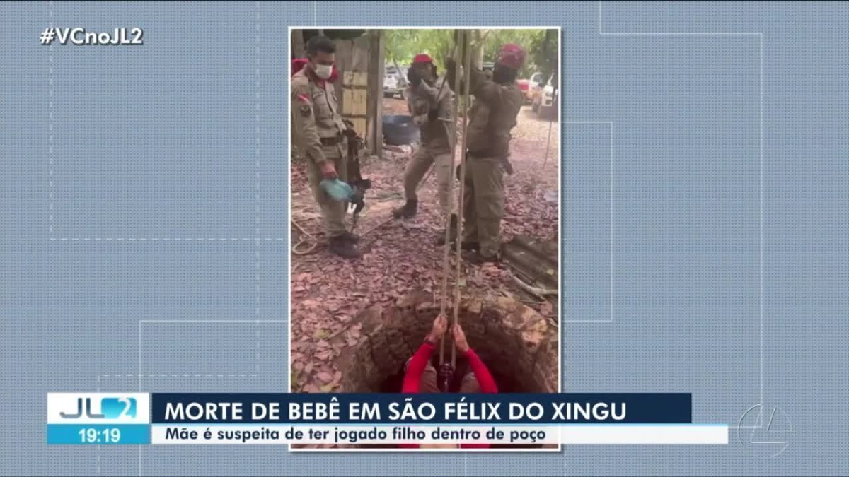 Trabalho dos bombeiros para encontrar o corpo da criança demorou cerca de 9 horas devido a sua profundidade (Foto Reprodução/ G1)