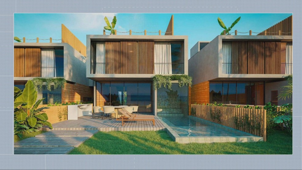 Reprodução de projeto de casa de luxo alvo da operação em Maceió (AL). — Foto: Reprodução