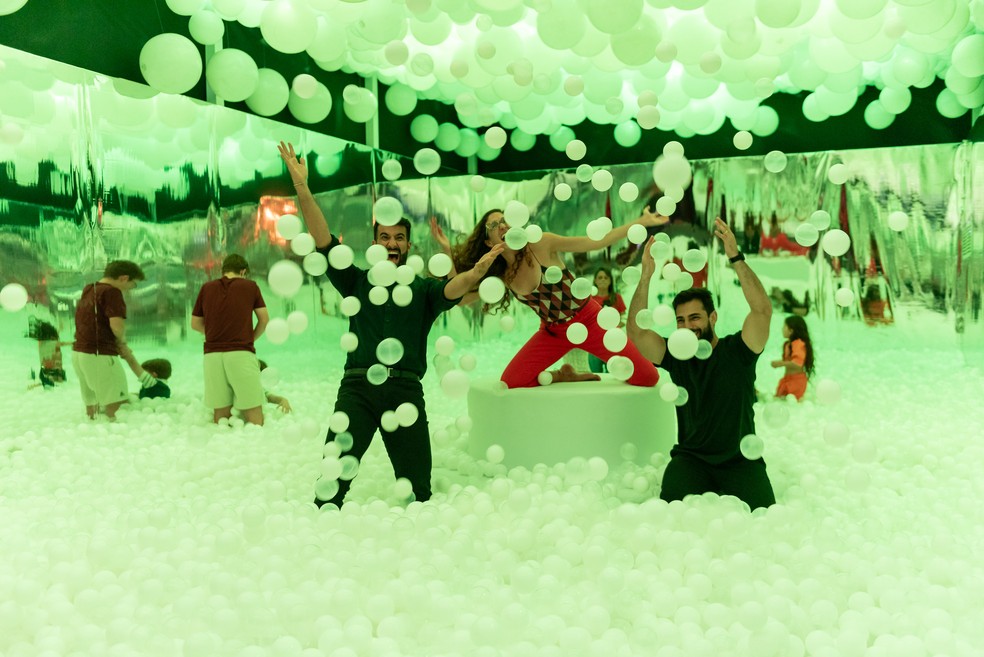 Ballon Experience traz para Brasília piscinas com mais de 150 mil bolinhas. — Foto: Divulgação/Ballroom Experience