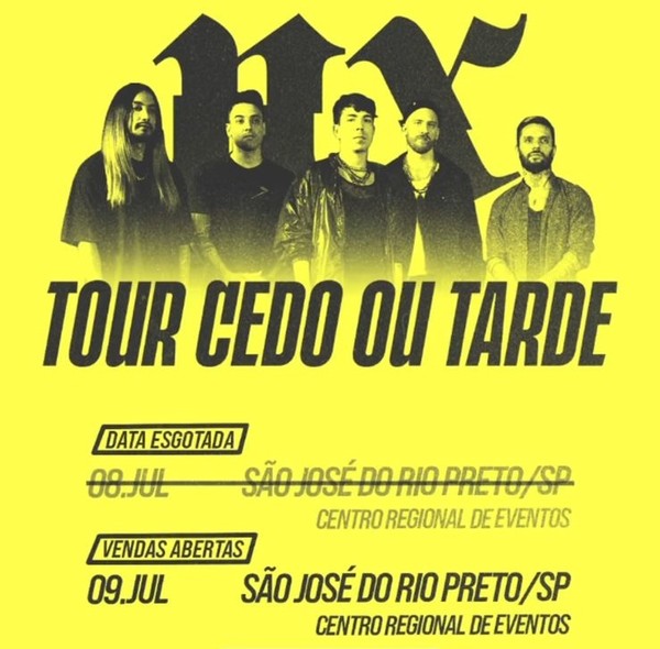 Campinas recebe Nx Zero com a turnê “Cedo ou Tarde”