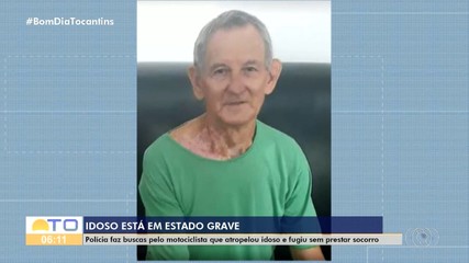 Polícia Civil procura suspeito de atropelar idoso em Palmas