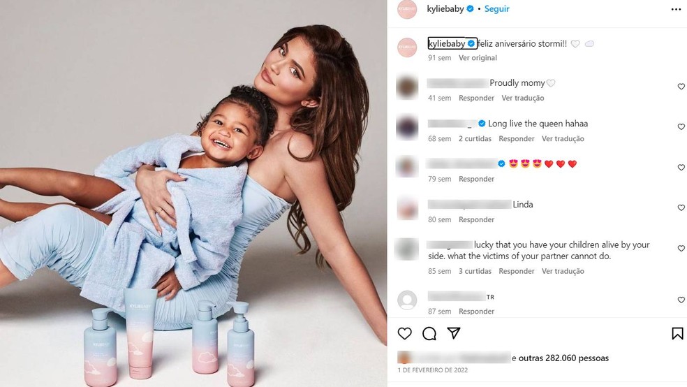 Kylie Jenner e a marca infantil 'Kylie Baby' — Foto: Reprodução/ Instagram
