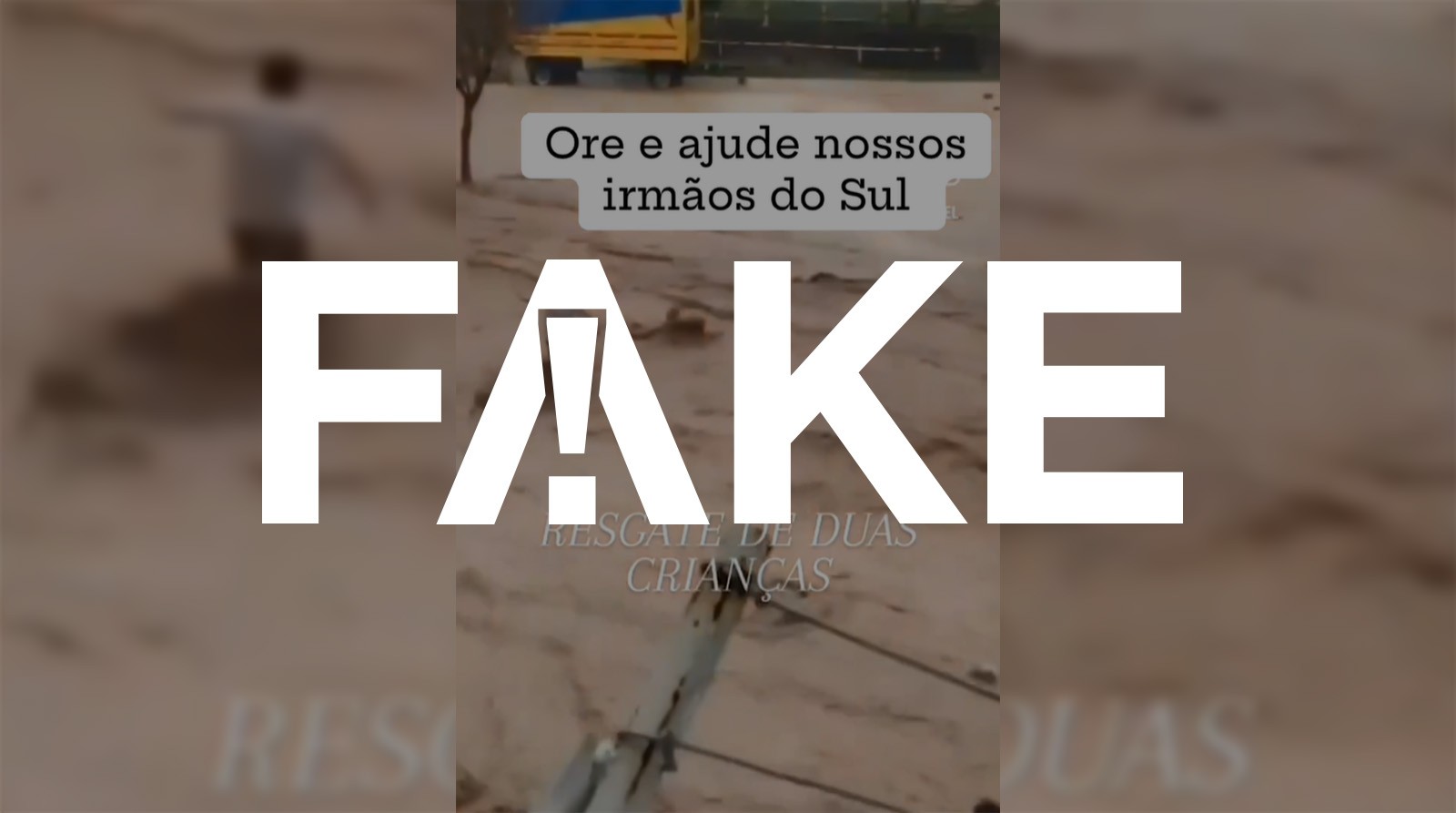 É #FAKE que vídeo de duas pessoas resgatadas nas enchentes seja no Rio Grande do Sul; registro é antigo e foi gravado na Turquia