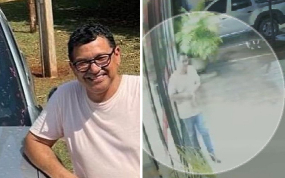 Carlos Luiz de Sá foi visto pela última vez saindo de padaria, em Trindade — Foto: Reprodução/TV Anhanguera