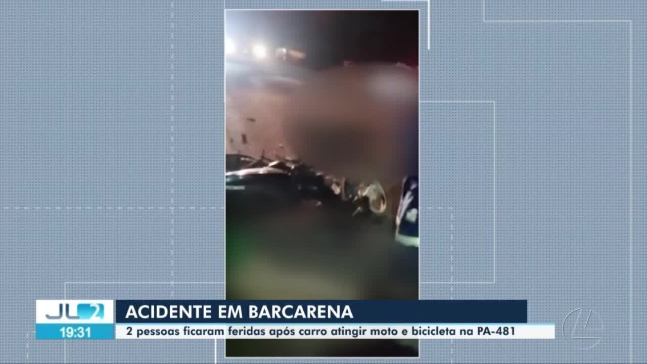 Carro em alta velocidade atropela duas pessoas em Barcarena, no PA; motorista foge sem prestar socorro