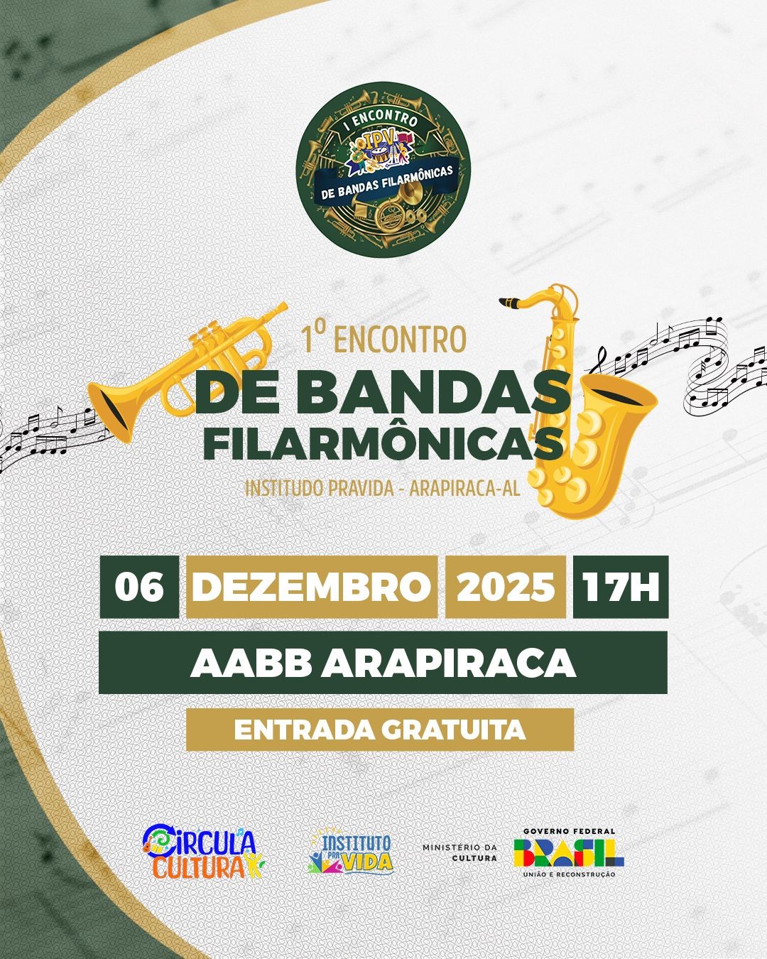 I Encontro de Bandas Filarmônicas movimenta Arapiraca no sábado (6)