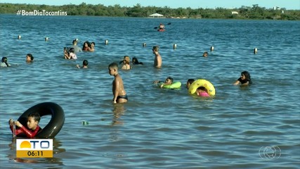 Em Palmas, praias ficaram cheias no primeiro final de semana de julho