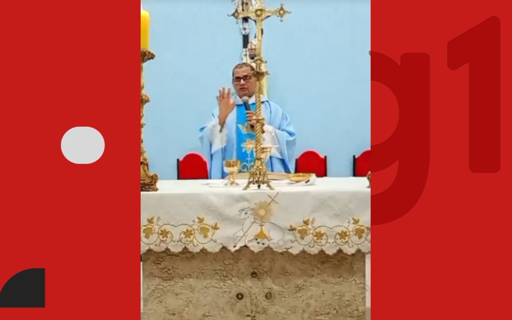 Tiroteio interrompe missa transmitida ao vivo em igreja na Bahia; padre manda fechar portas e tenta acalmar fiéis com oração