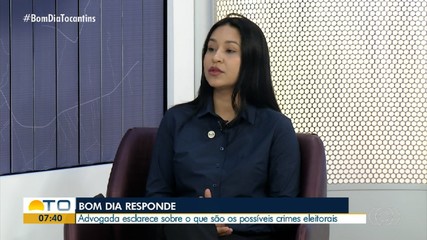 Advogada esclarece sobre crimes eleitorais no Bom Dia Responde