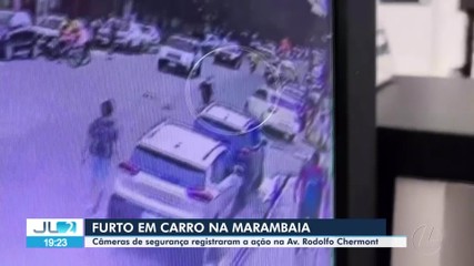 Câmeras de segurança registraram furto de carro na Av. Rodolfo Chermont, em Belém