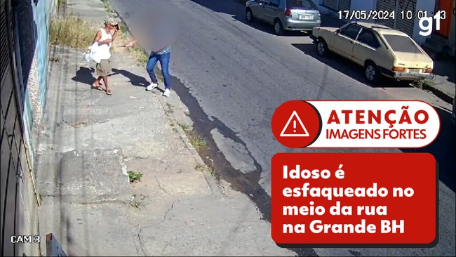 Idoso é esfaqueado no meio da rua na Grande BH