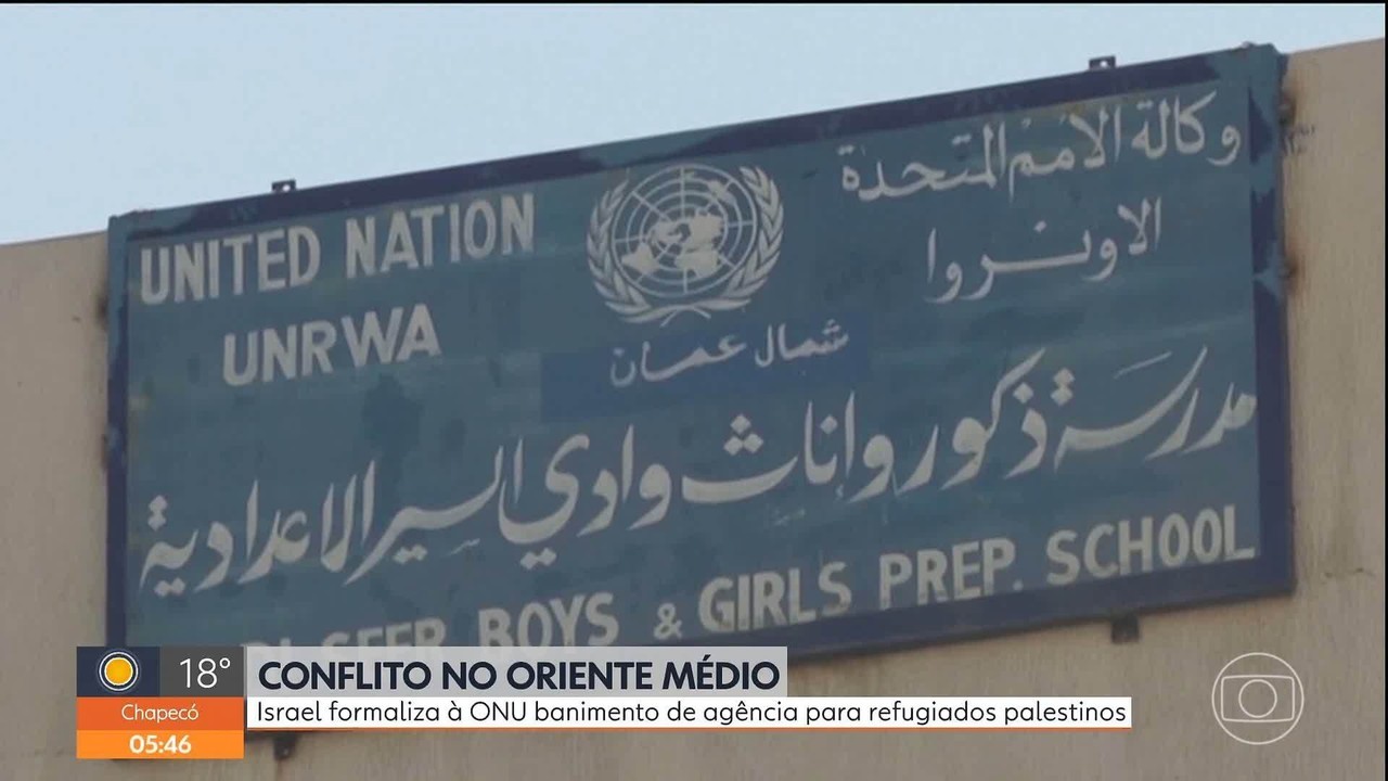 Agência da ONU para refugiados palestinos deve sair de Jerusalém até 30 de janeiro, diz Israel