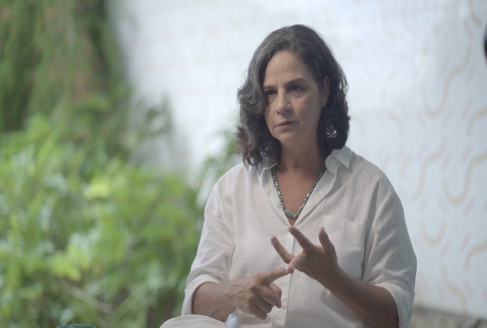 Adriana Villela em entrevista para a série documental "Crime da 113 Sul", do Globoplay — Foto: Globo/ Divulgação
