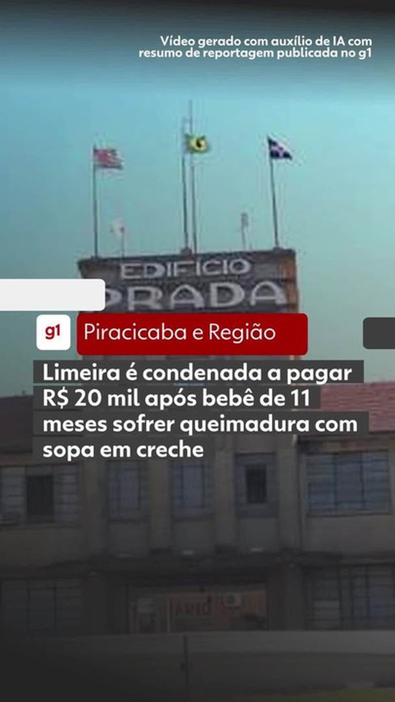 Limeira é condenada a pagar R$ 20 mil após bebê de 11 meses sofrer queimadura com sopa em creche
