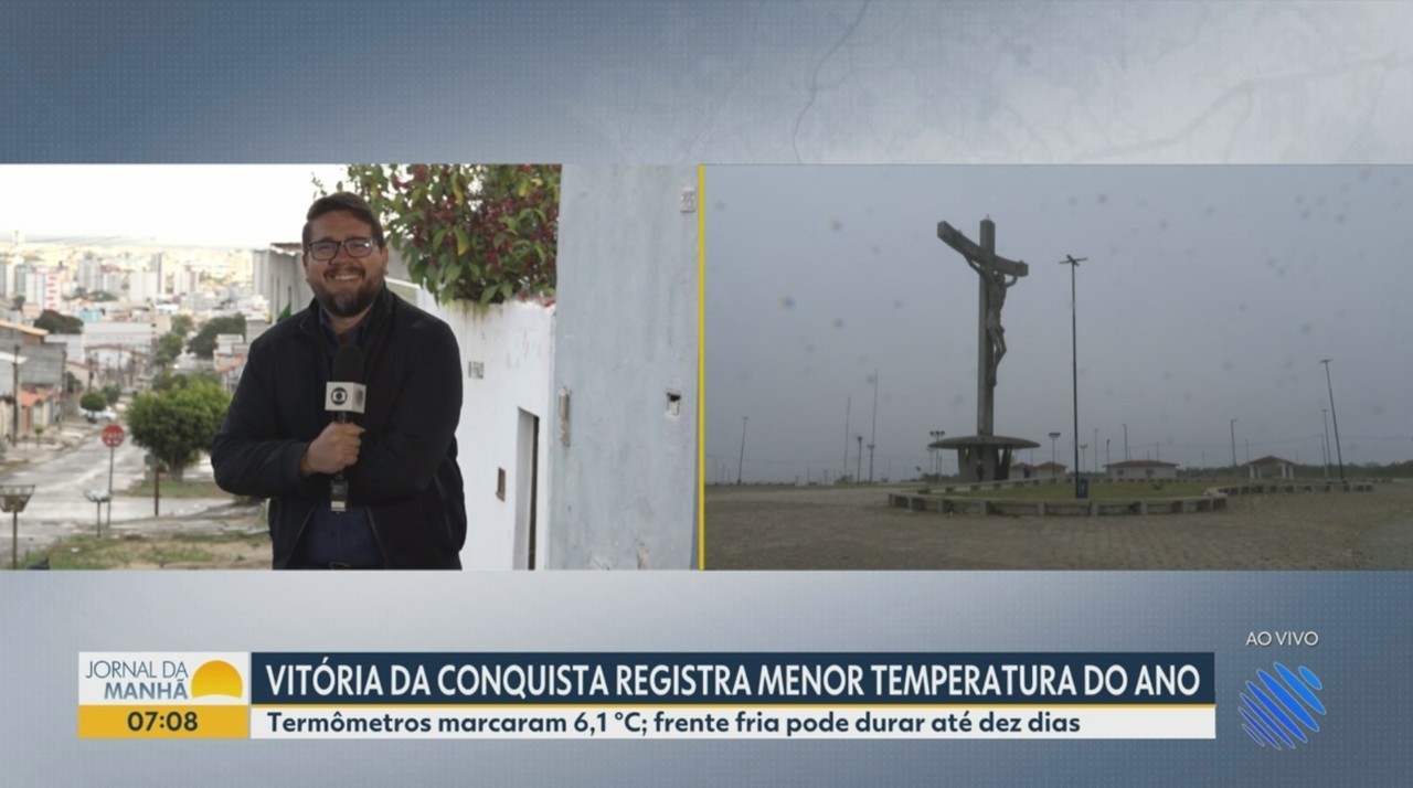 Vitória da Conquista registra 6,1°C, segunda menor temperatura desde 2022