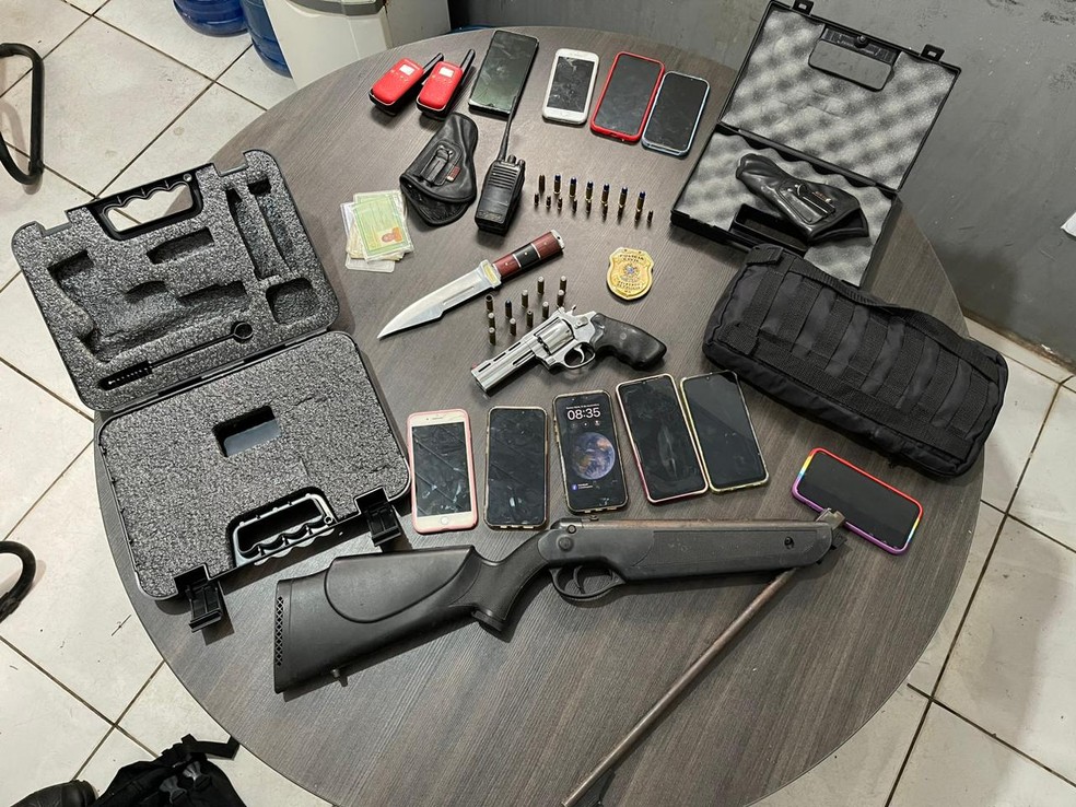 Três homens foram presos em flagrante, na manhã desta sexta-feira (8), suspeitos de planejar a morte do delegado Renilton Ferreira, em Miranda do Norte, a 139 km de São Luís. — Foto: Divulgação/ PC-MA