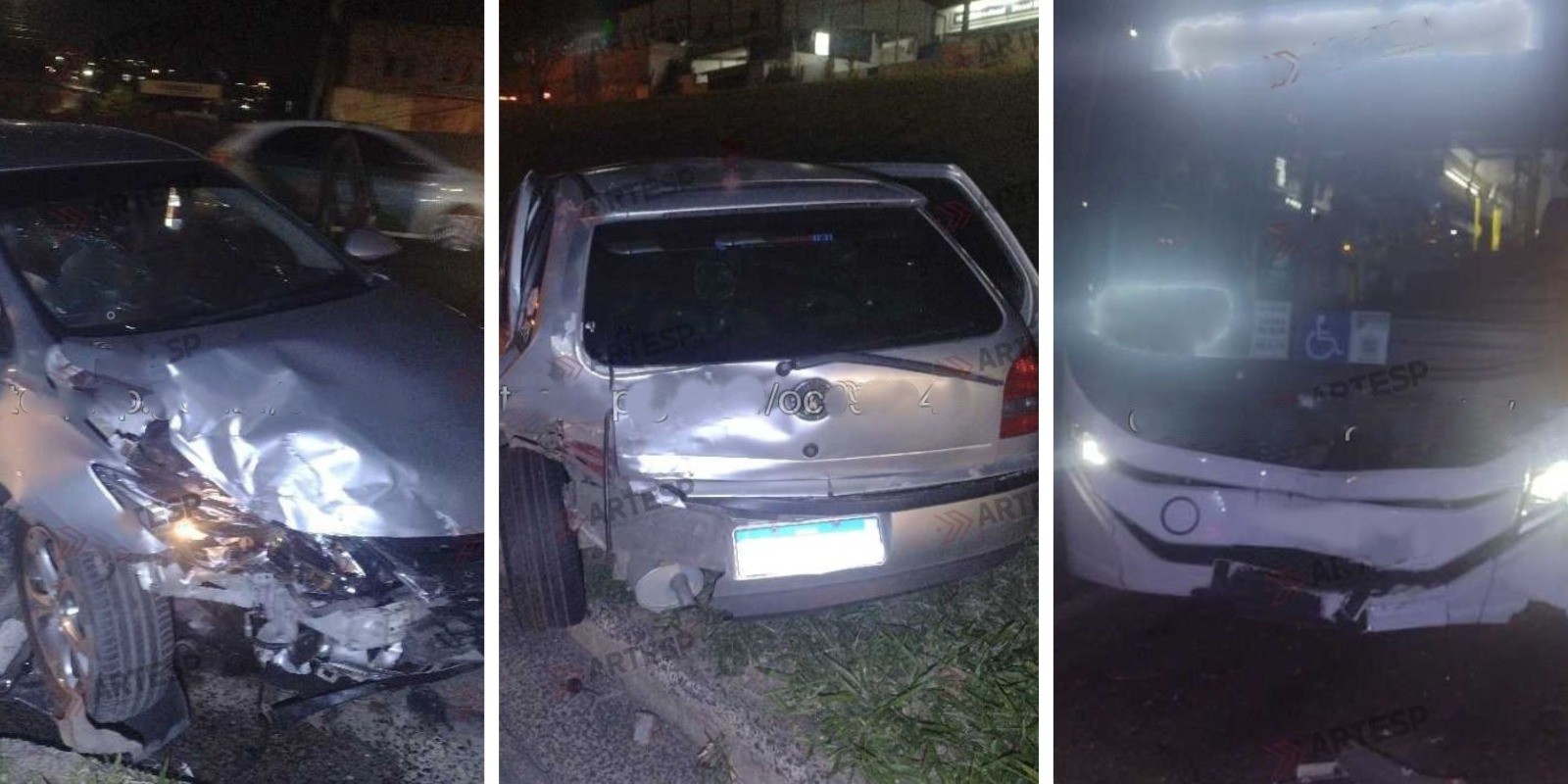 Acidente entre ônibus e carros provoca engavetamento em Rodovia de Campinas