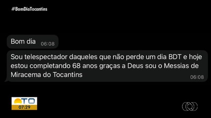 Telespectador comemora 68 anos e recebe parabéns no #VcnoBDT