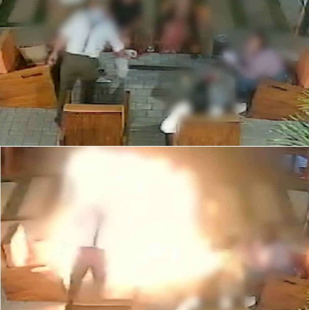 Lareira de restaurante explode com clientes em volta após garçom usar álcool para acendê-la em Teresópolis; VÍDEO