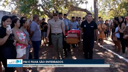 Pai e filha encontrados mortos em chácara são enterrados