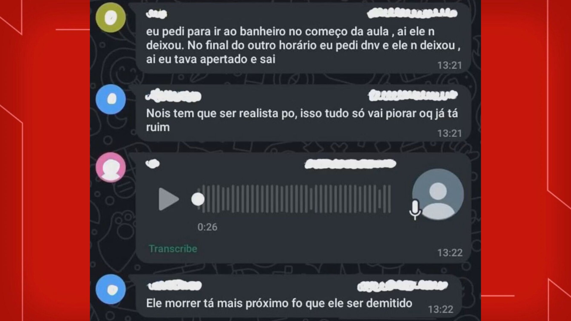 'Vou matar ele logo': professor do DF denuncia ameaças de morte feita por alunos
