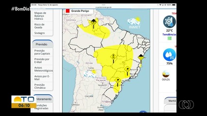 Saiba como fica a previsão do tempo nas regiões do Tocantins