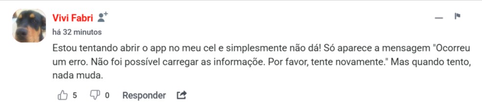 Usuários relatam instabilidade em aplicativos de bancos — Foto: Reprodução/Dowdetector