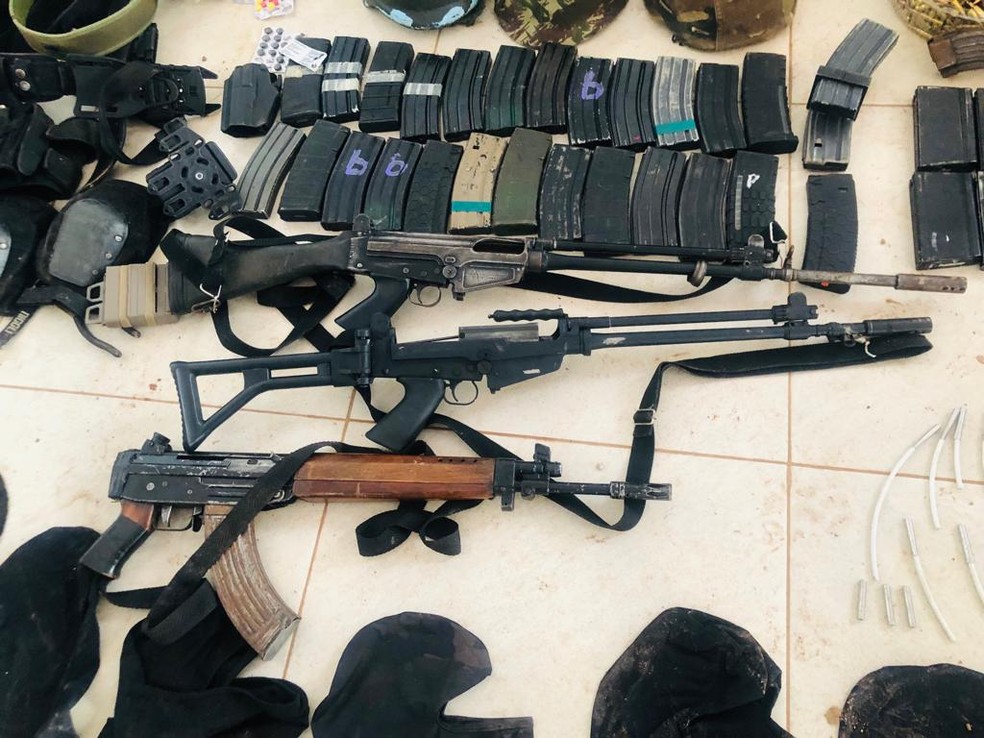 Munições usadas em armamento de uso restrito foram apreendidas durante operação Canguçu — Foto: Divulgação/Polícia Civil