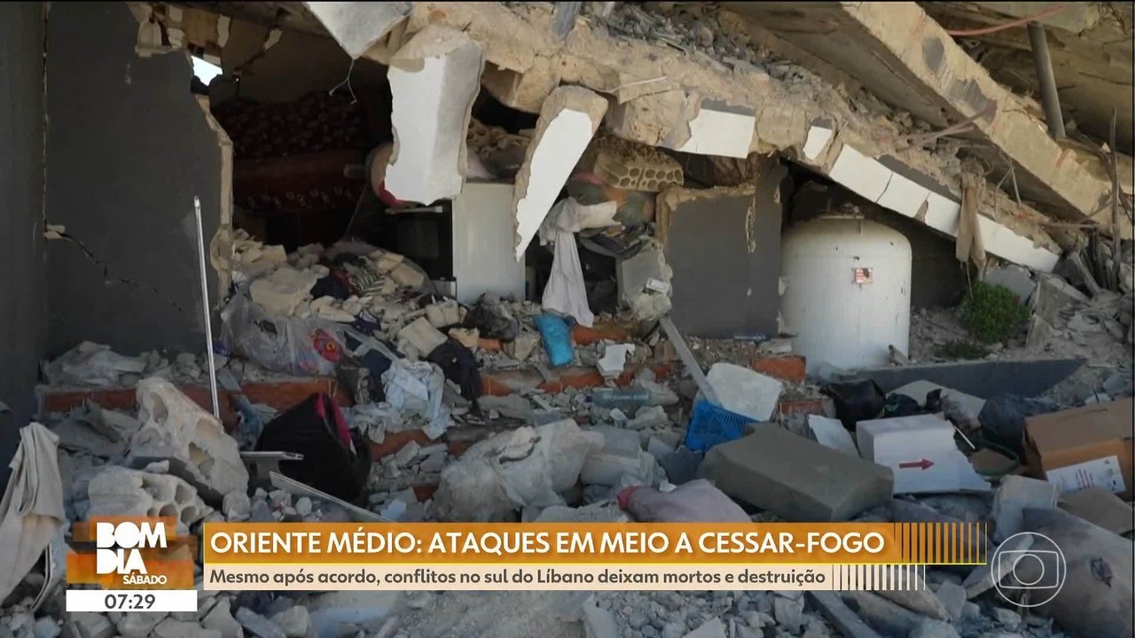 Ataques seguem no Líbano, apesar de cessar-fogo com Israel; 10 pessoas morreram, diz imprensa libanesa